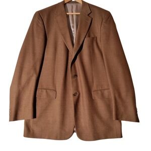 Mens Tallia Uomo Brown  Suit Jacket blazer 44 Extra Long  loro piana fabric 110s